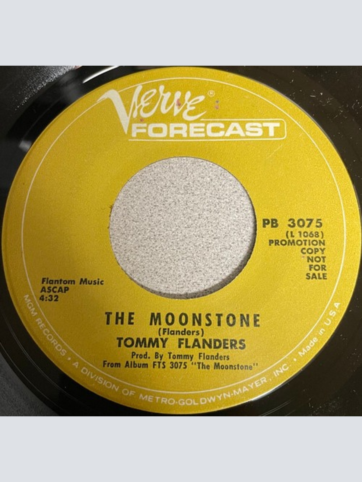 7", Promo Tommy Flanders - The Moonstone / Between Purple And Blue