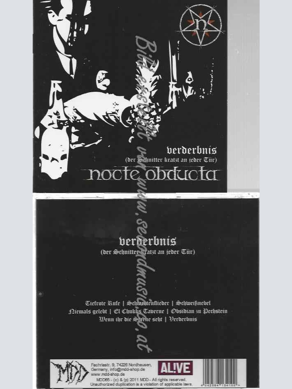 CD--Nocte Obducta | --Verderbnis (Der Schnitter kratzt an jeder Tür)