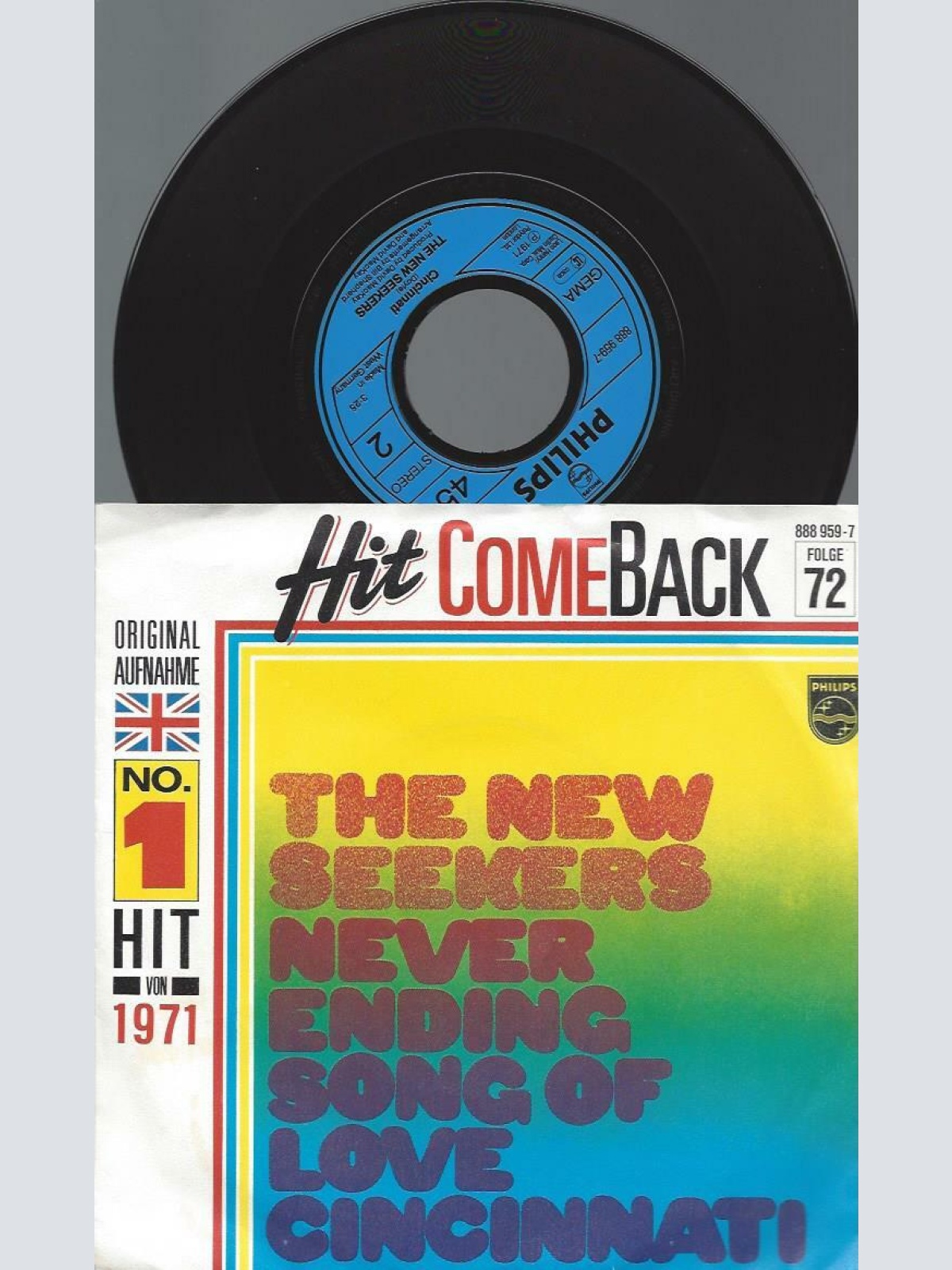 7"   The New Seekers  Never Ending Song Of Love