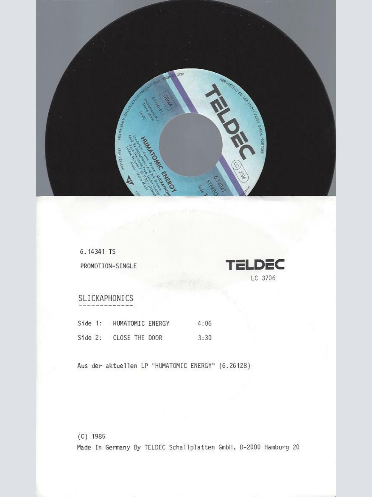 7"   Slickaphonics – Humatomic Energy// PROMO