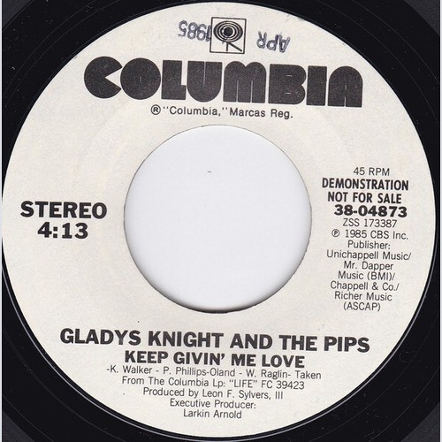 7", Single, Promo Gladys Knight And The Pips - Keep Givin' Me Love