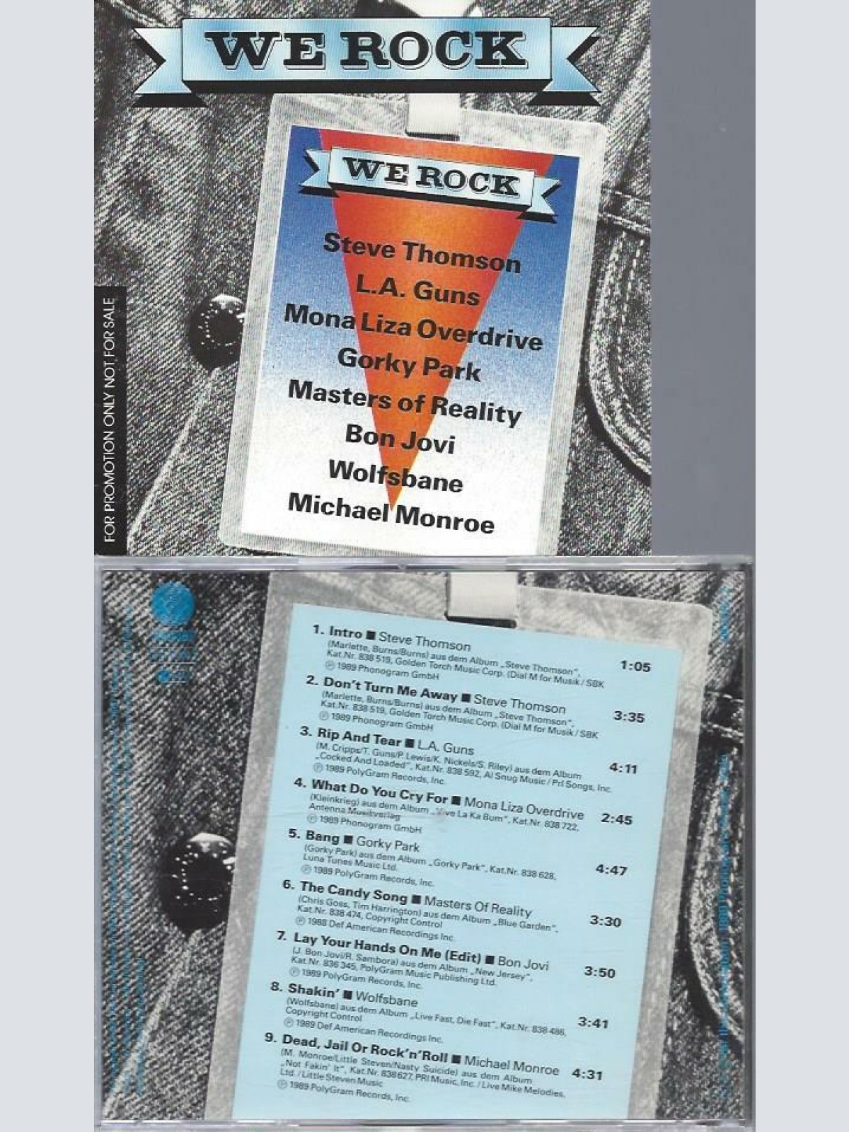 CD-- VERTIGO -WE ROCK --//MICHAEL MONROE / WOLFSBANE / GORY PARK // PROMO
