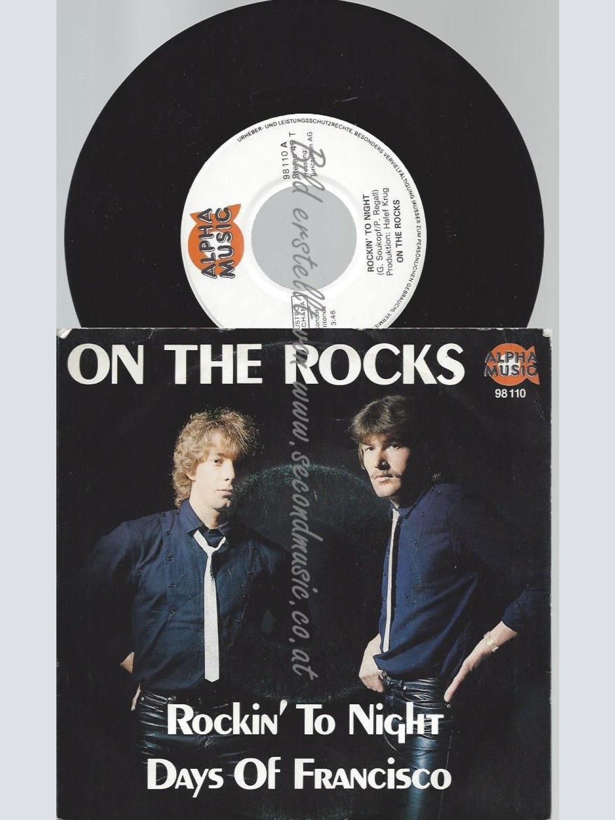 7"   On The Rocks   – Rockin' To Night