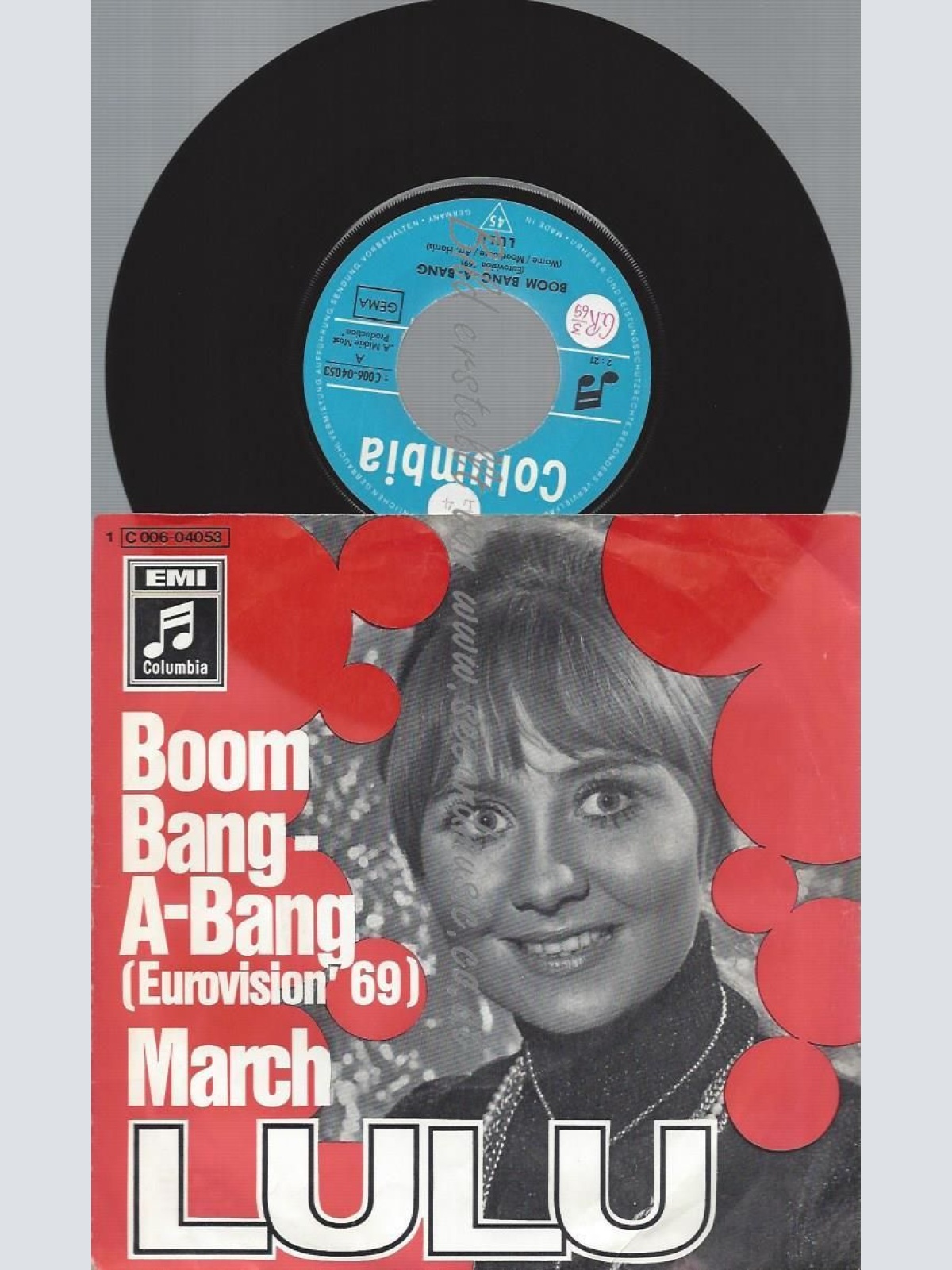 7"  Lulu  Eurovision 1969 - Boom-Bang-A-Bang