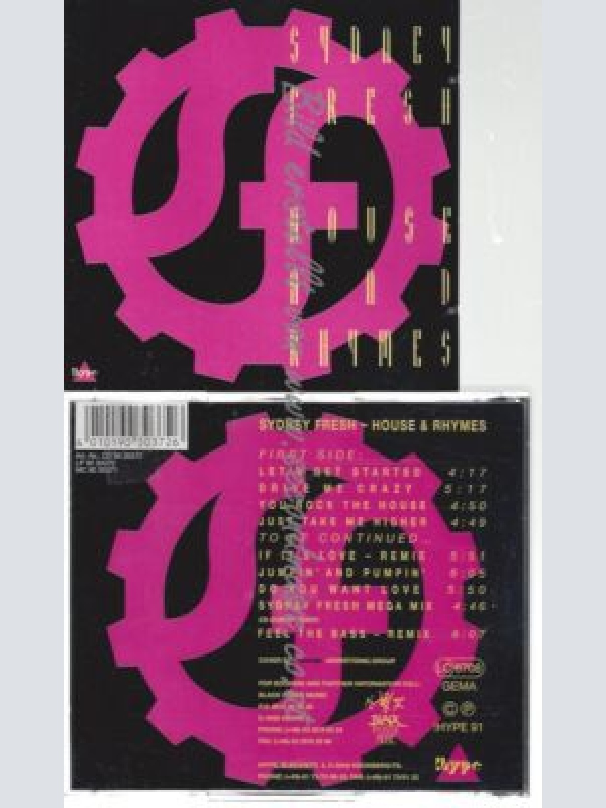 CD--SYDNEY FRESH--    HOUSE AND RHYMES --