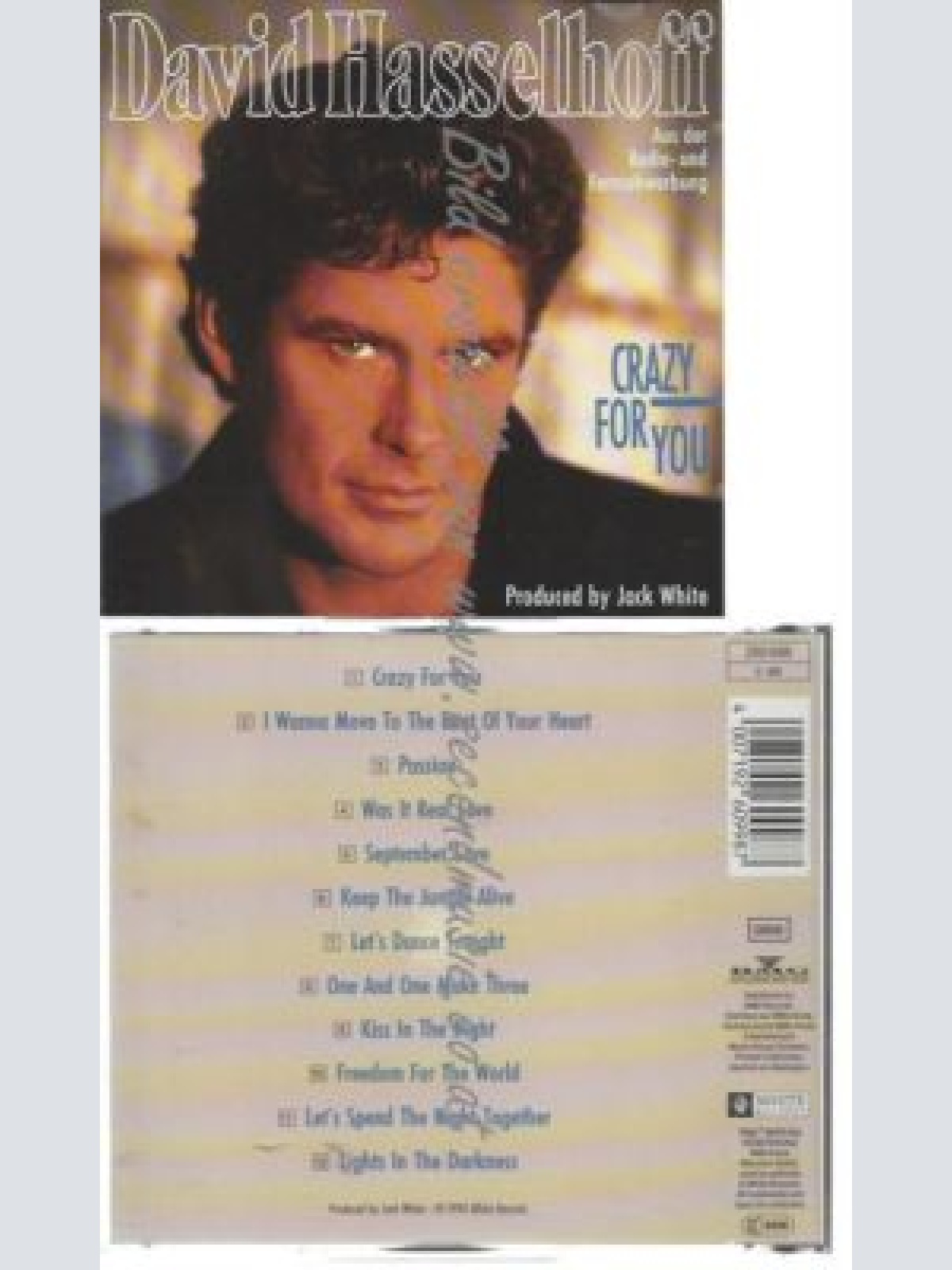 CD--DAVID HASSELHOFF--    CRAZY FOR YOU