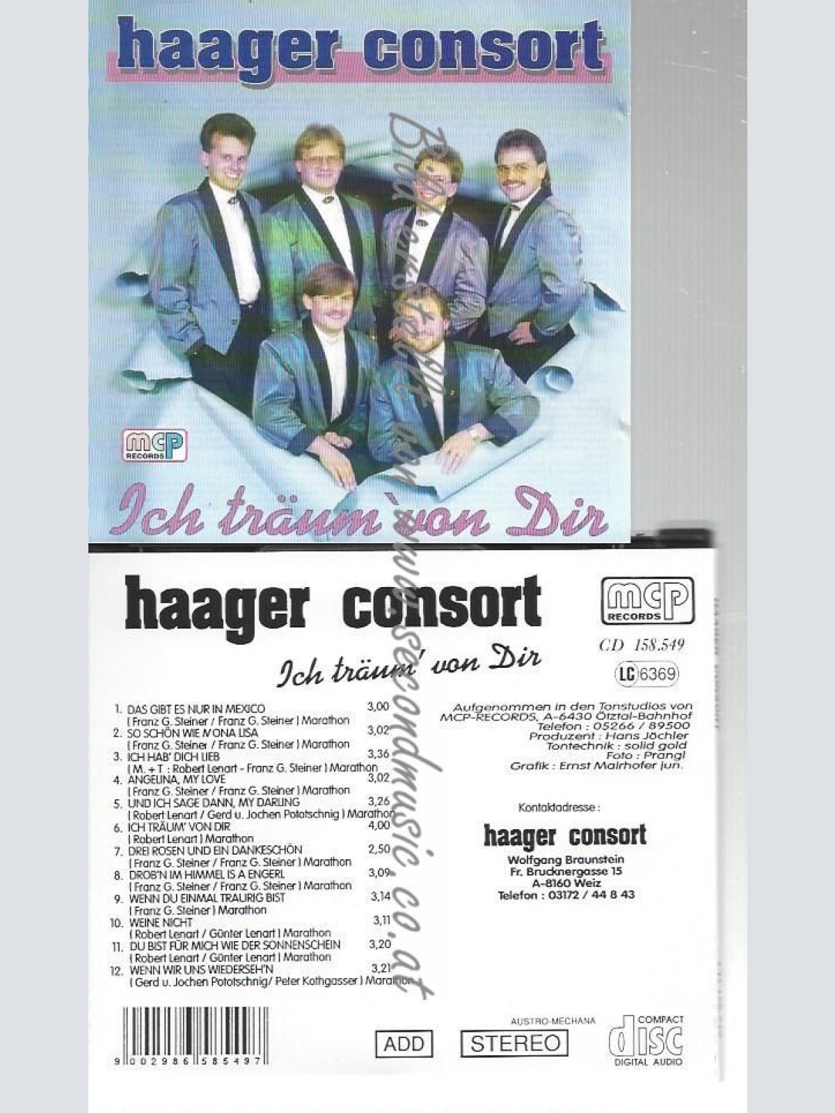 CD--HAGER CONSORT -- ICH TRÄUM VON DIR