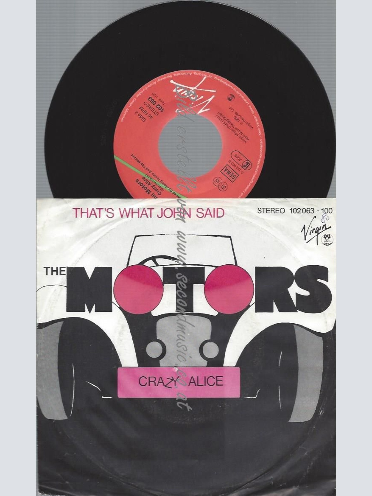 7"  The Motors – That's What John Said