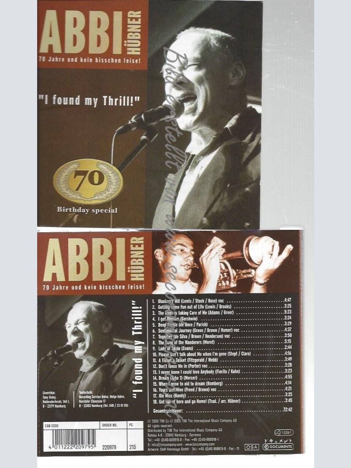 CD--ABBI HÜBNER--    ABBI HÜBNER   I FOUND MY THRILL!"-