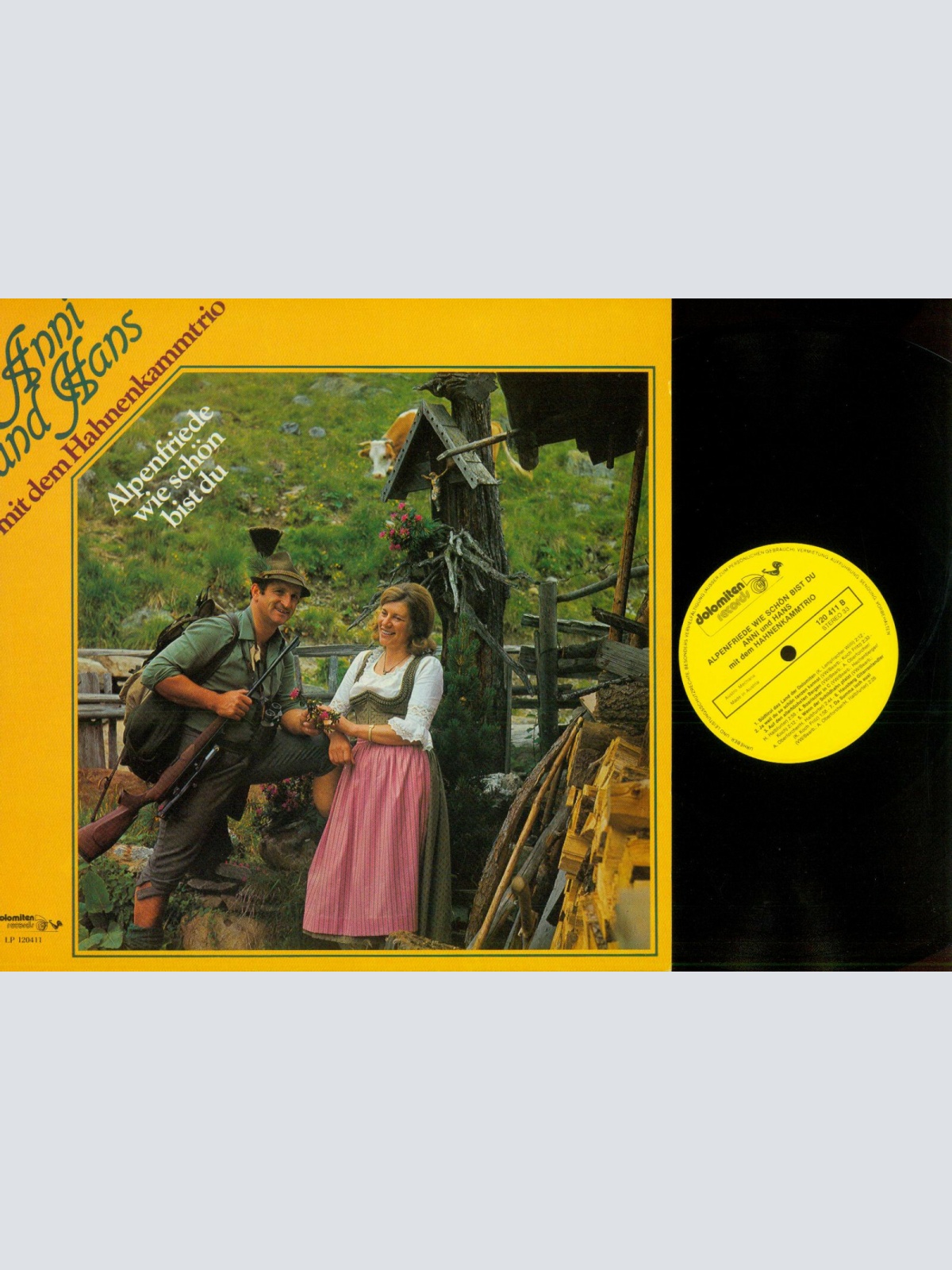 LP--Anni und Hans mit dem Hahnenkammtrio-  Alpenfriede wie schön du bist  // NM