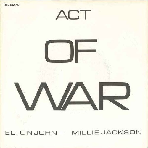 7", Single Elton John & Millie Jackson - Act Of War
