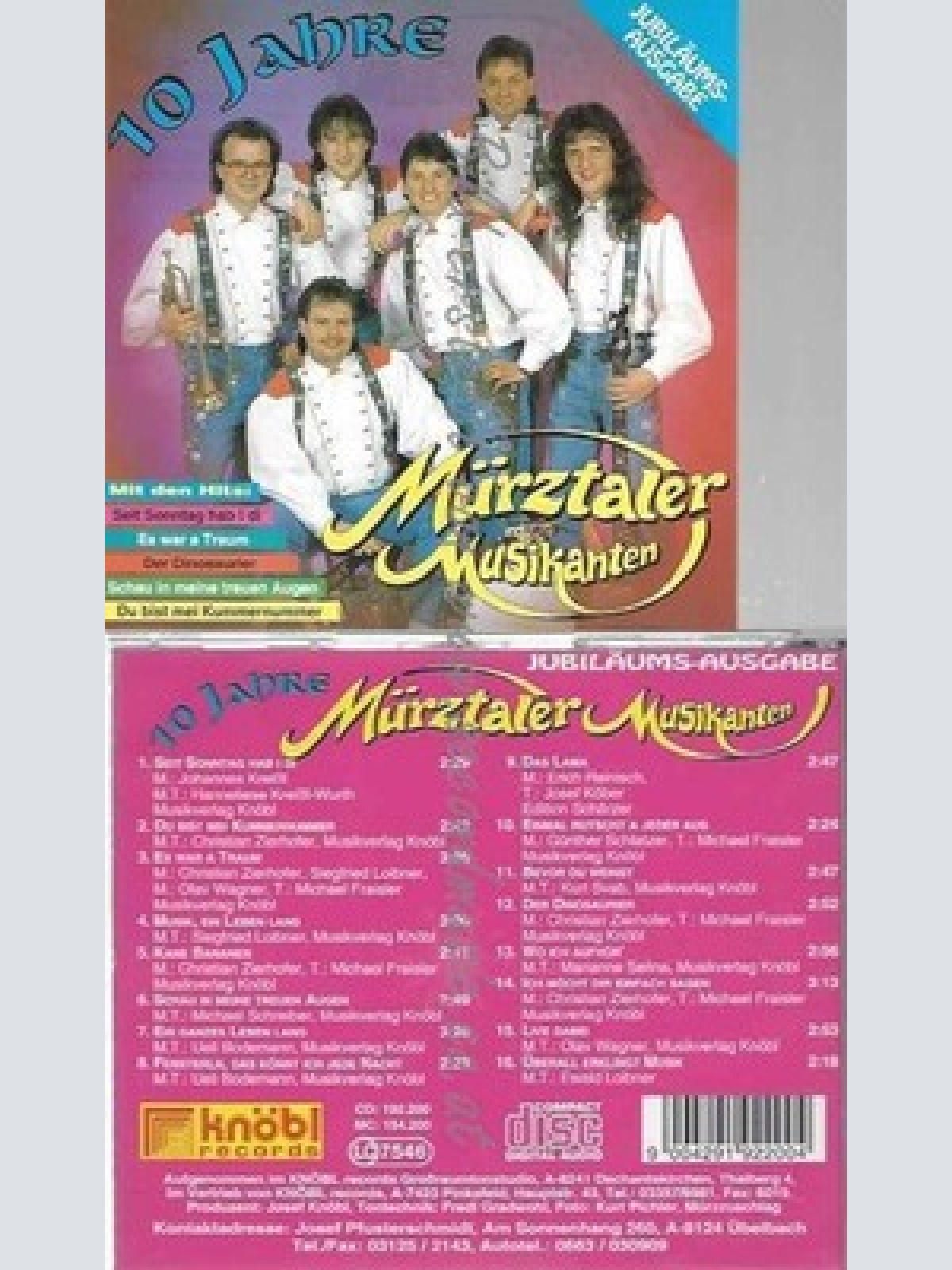 CD--   -- 10 JAHRE MÜRZTALER MUSIKANTEN,