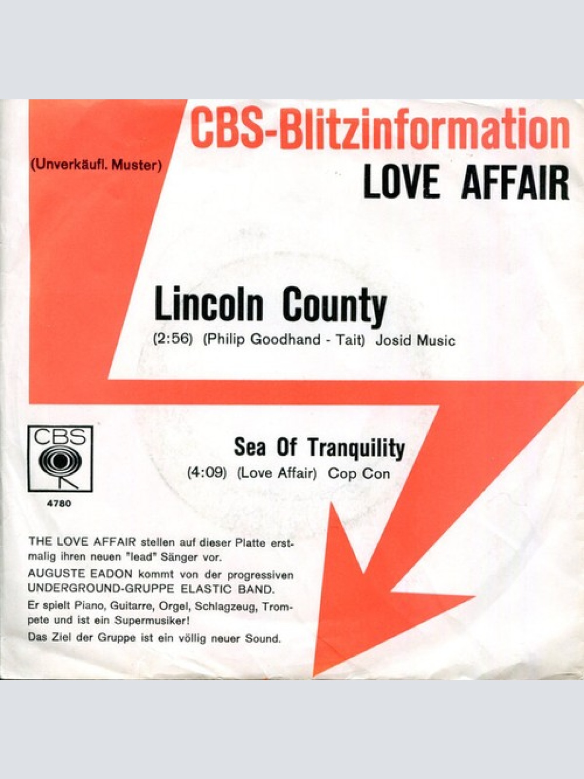 7", Promo Love Affair* - Lincoln County