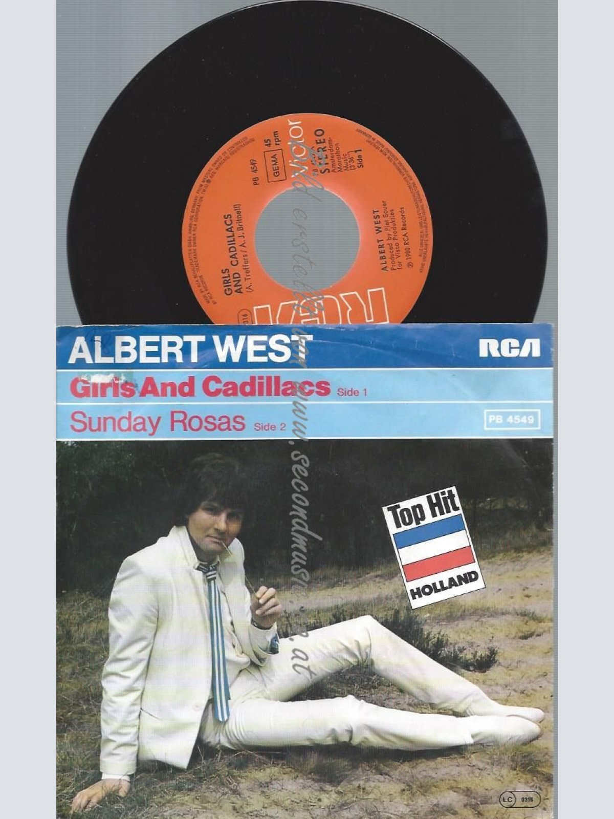 7"   Albert West  Girls And Cadillacs