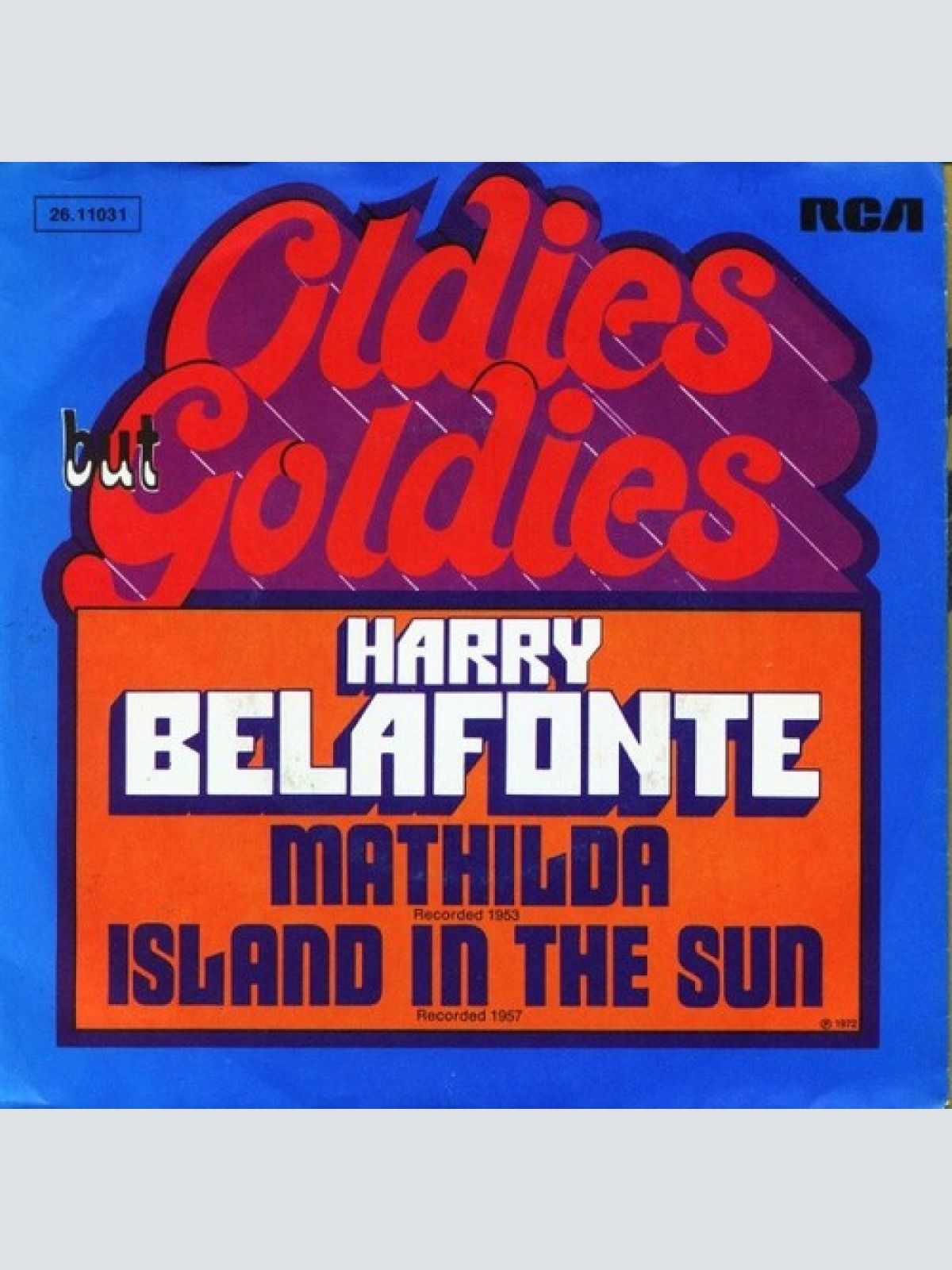 7", Single Harry Belafonte - Mathilda / Island In The Sun