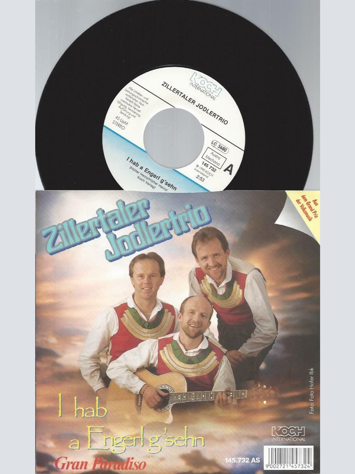 7" Zillertaler Jodlertrio -- I hab a Engerl gsehn