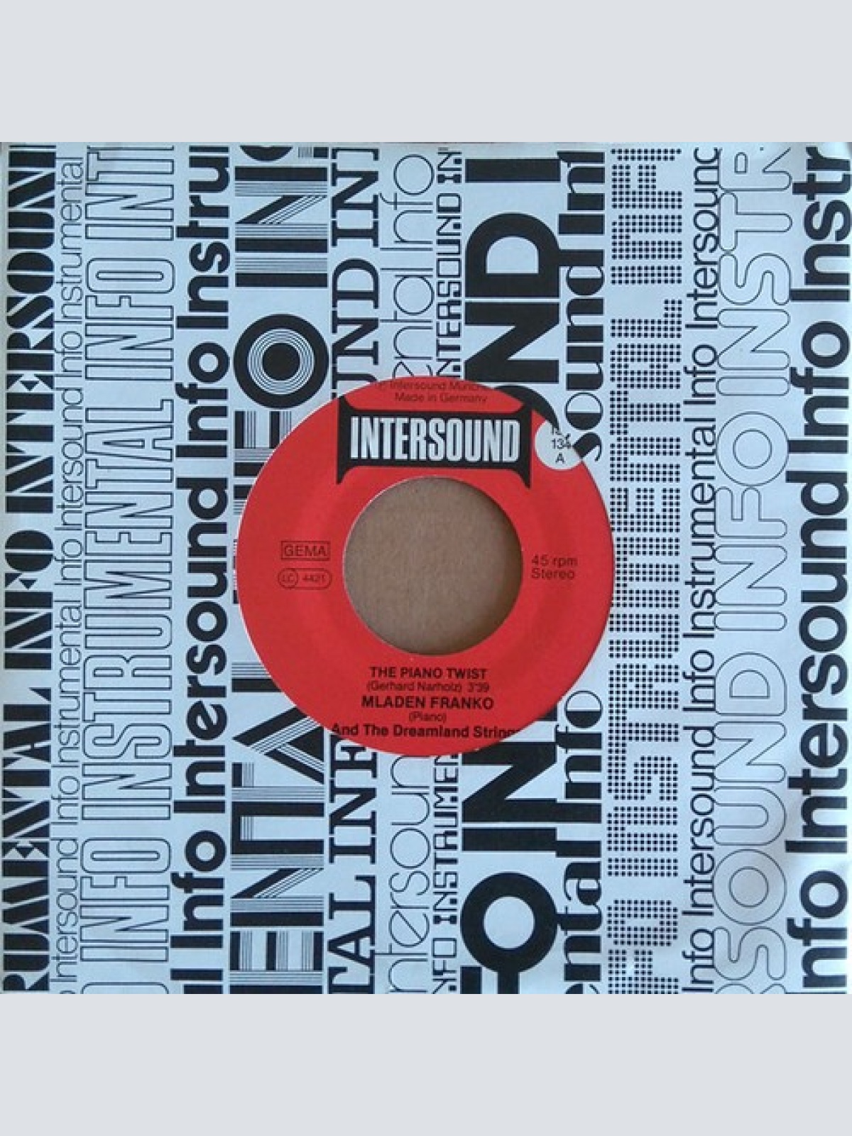 7" Mladen Franko And The Dreamland Strings - The Piano Twist / The Country Rock