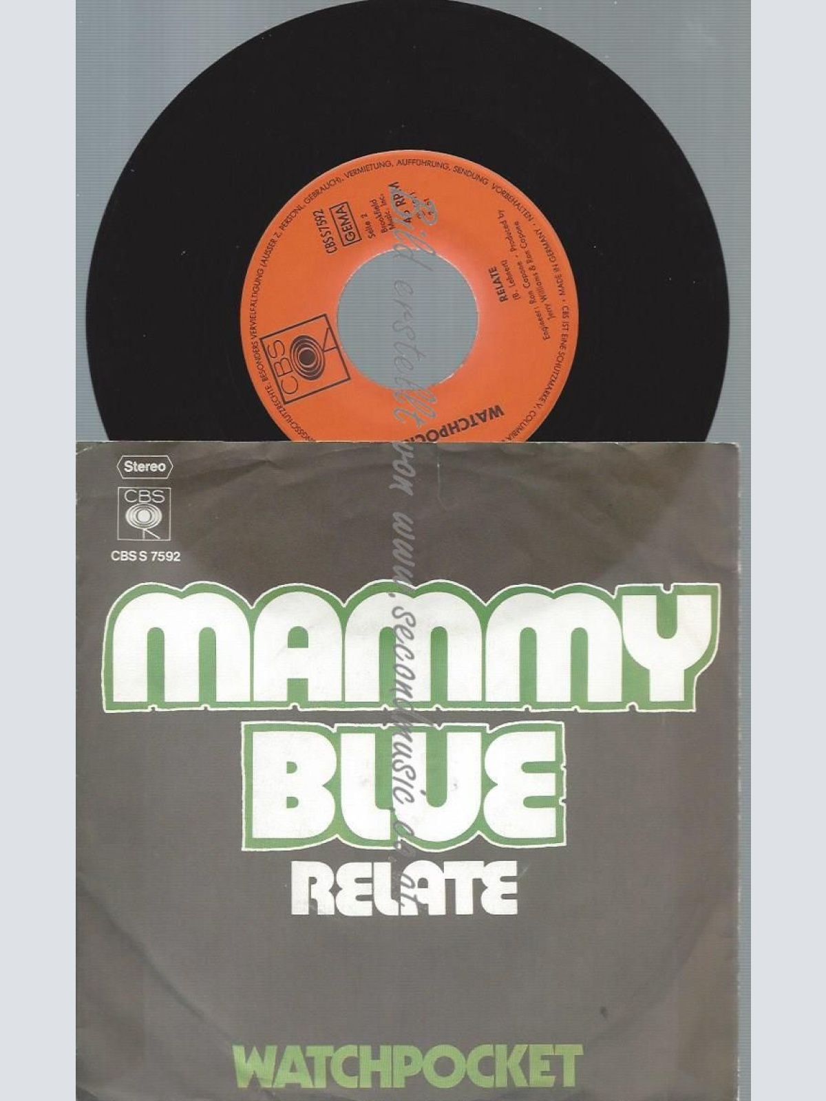7"  Watchpocket – Mammy Blue