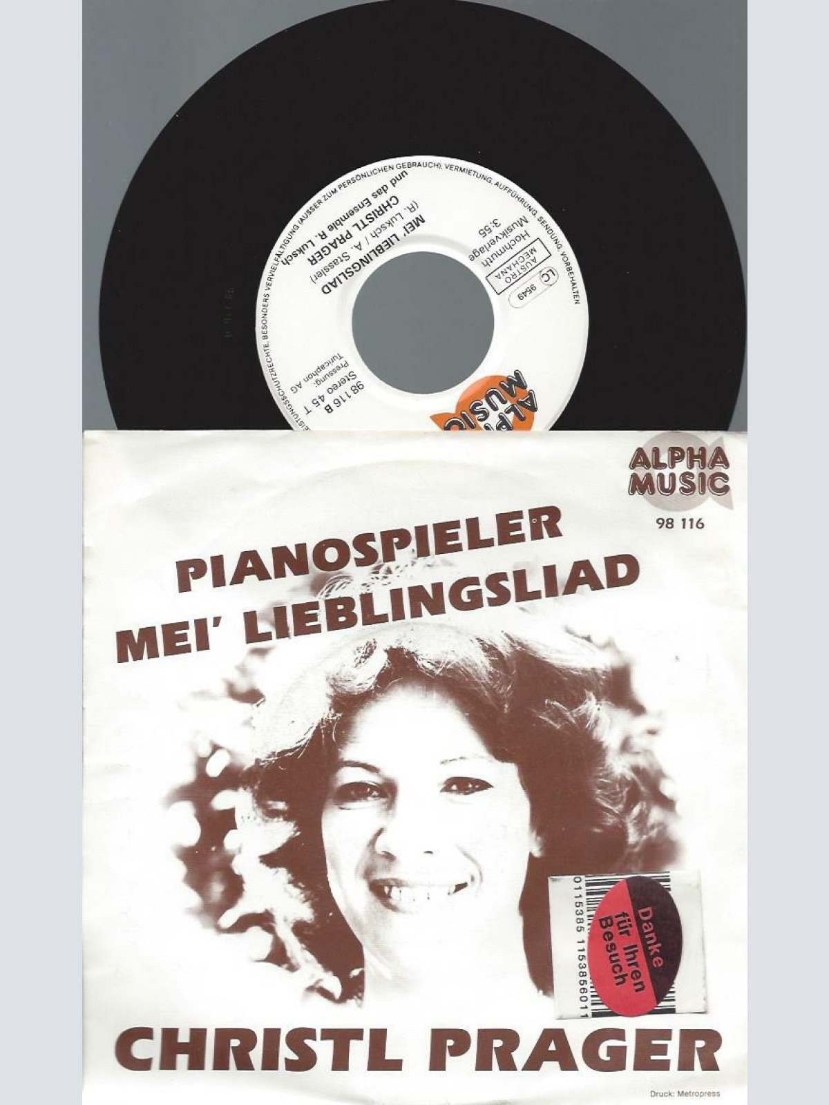 7" Christl Prager – Pianospieler