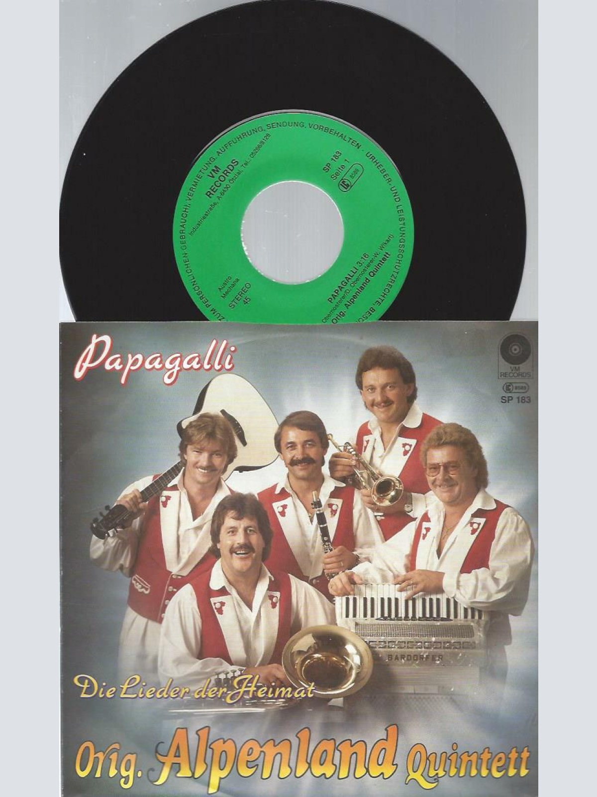 7" Orig. Alpenland Quintett – Papagalli
