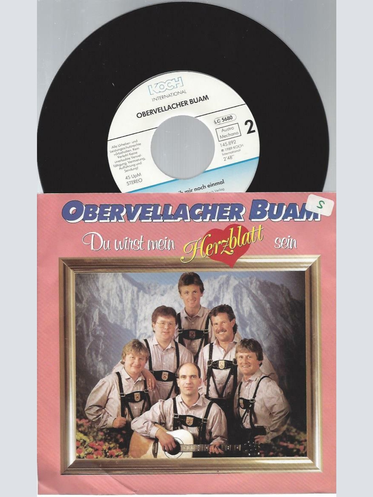 7" Obervellacher Buam – Du Wirst Mein Herzblatt Sein