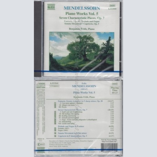 CD--NM-SEALED-BENJAMIN FRITH UND FELIX MENDELSSOHN BARTHOLDY -KOMPONIST- -1999-