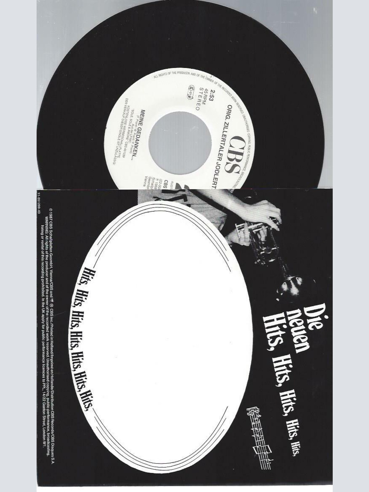 7"  Orig. Zillertaler Jodlertrio  --  Sole Sole- Engl ohne Flügl