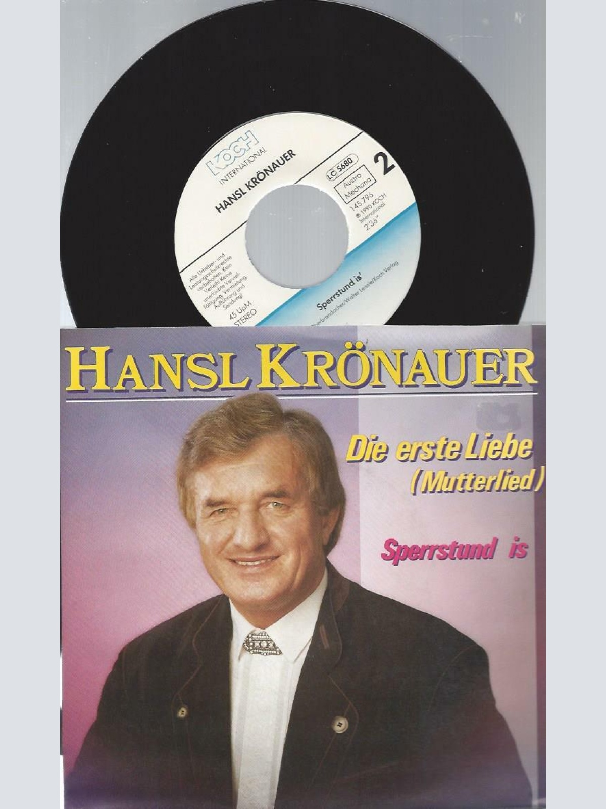 7" Hansl Krönauer – Die Erste Liebe (Mutterlied)