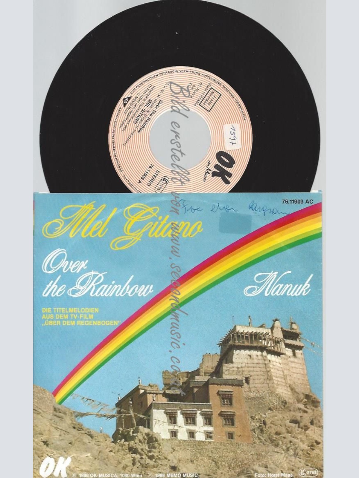 7"   Mel Gitano  Over The Rainbow