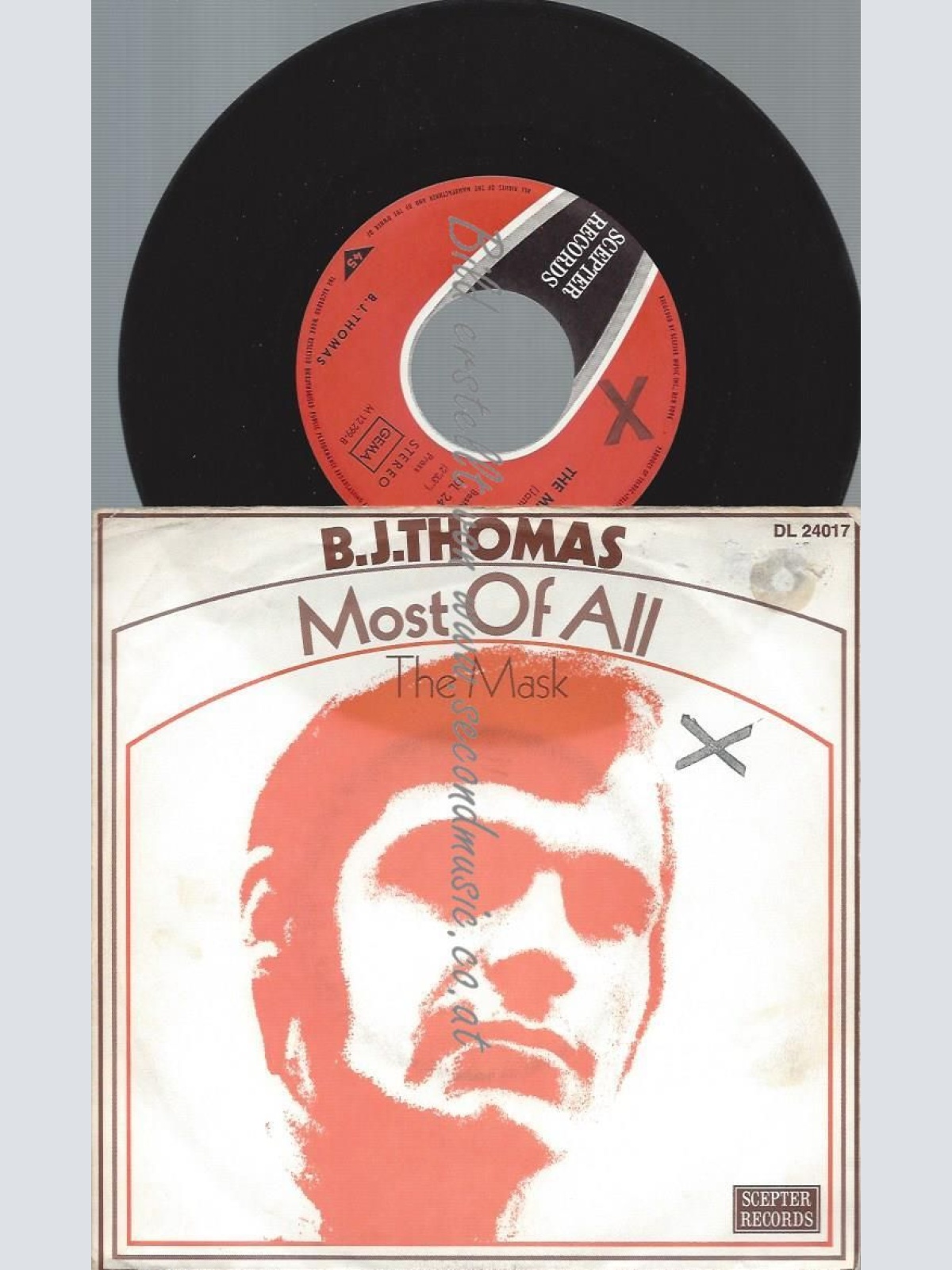 7"  B.J. Thomas – Most Of All