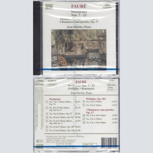 CD--NM-SEALED-JEAN MARTIN UND GABRIEL FAURE -KOMPONIST- -1994- -- FAURE NOCTURN