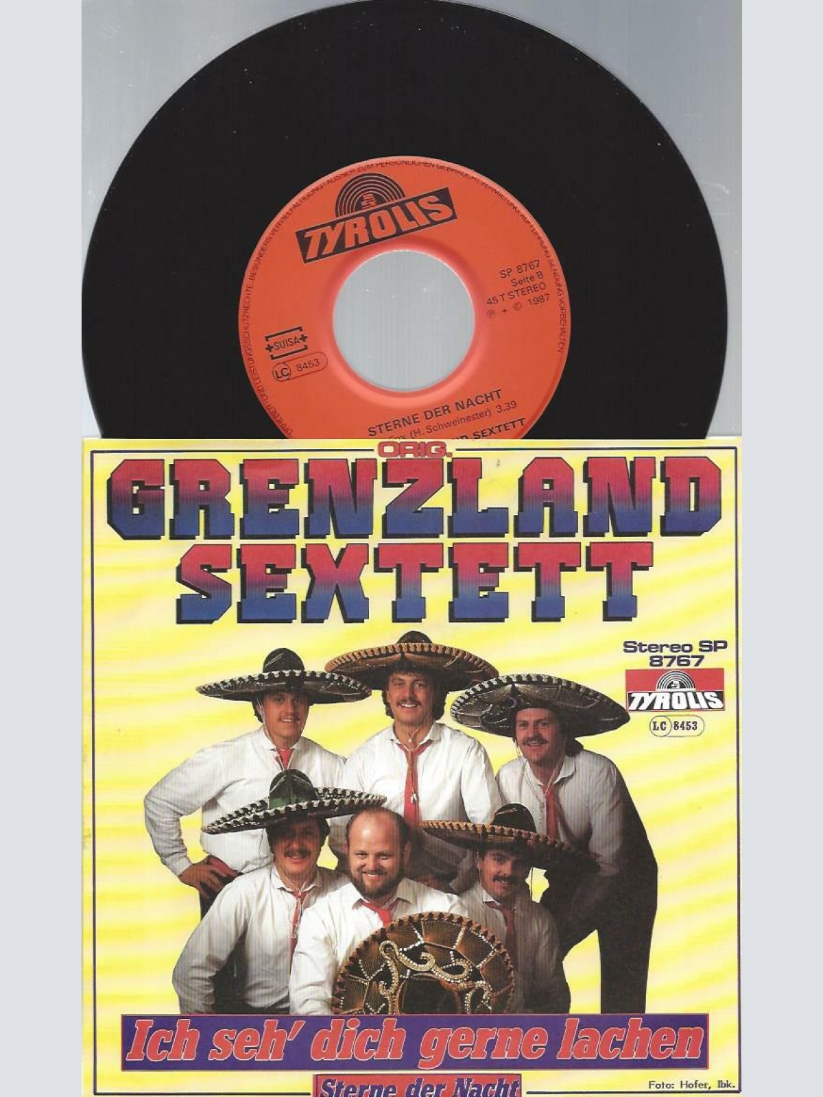 7" Original Grenzland Sextett – Ich Seh' Dich Gerne Lachen