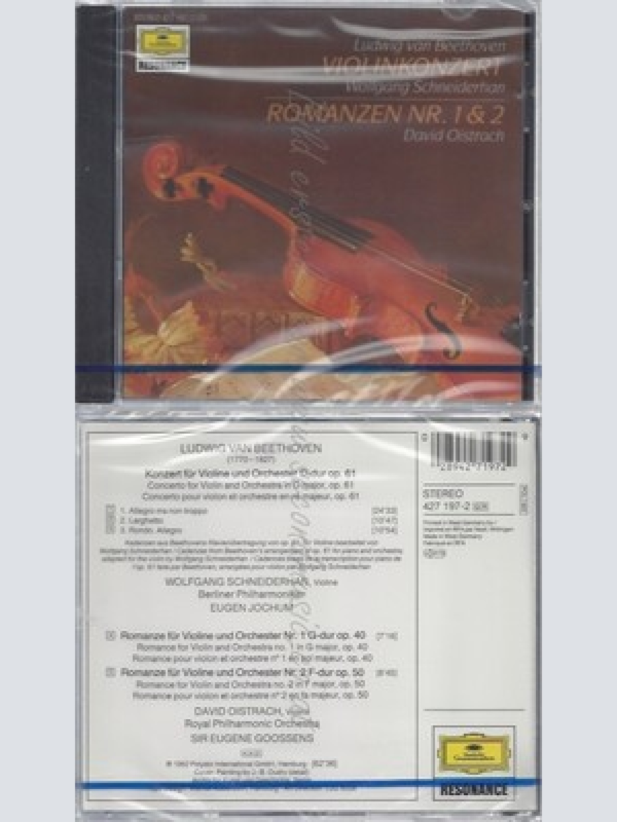 CD--NM-SEALED-VIOLINROMANZEN1 UND 2 / WOLFGANG SCHNEIDERHAN, DAVID OISTRACH UND