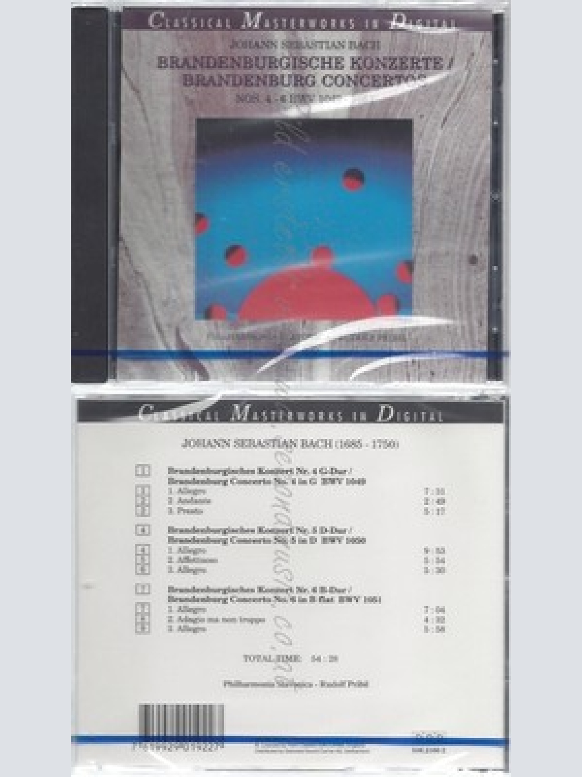 CD--NM-SEALED-RUDOLF PRIBIL / PHILHARMONIA SLA/ICA -- J. S. BACH, BRANDENBURGIS