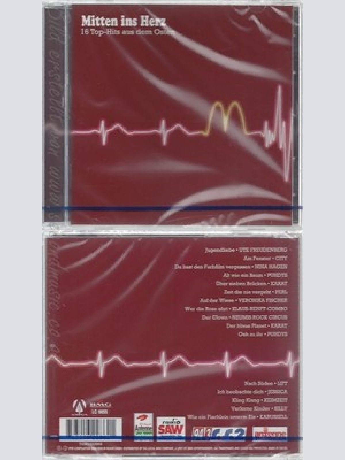 CD--NM-SEALED-VARIOUS ARTISTS -- MITTEN INS HERZ - 16 TOP-HITS AUS DEM OSTEN