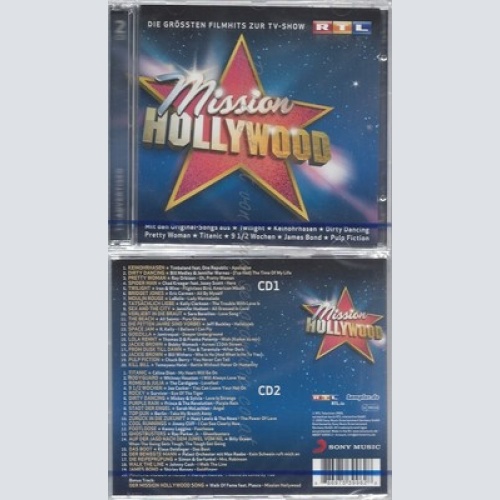CD--NM-SEALED-VARIOUS -2009- - DOPPEL-CD -- MISSION HOLLYWOOD-DIE GRÖßTEN FILMH