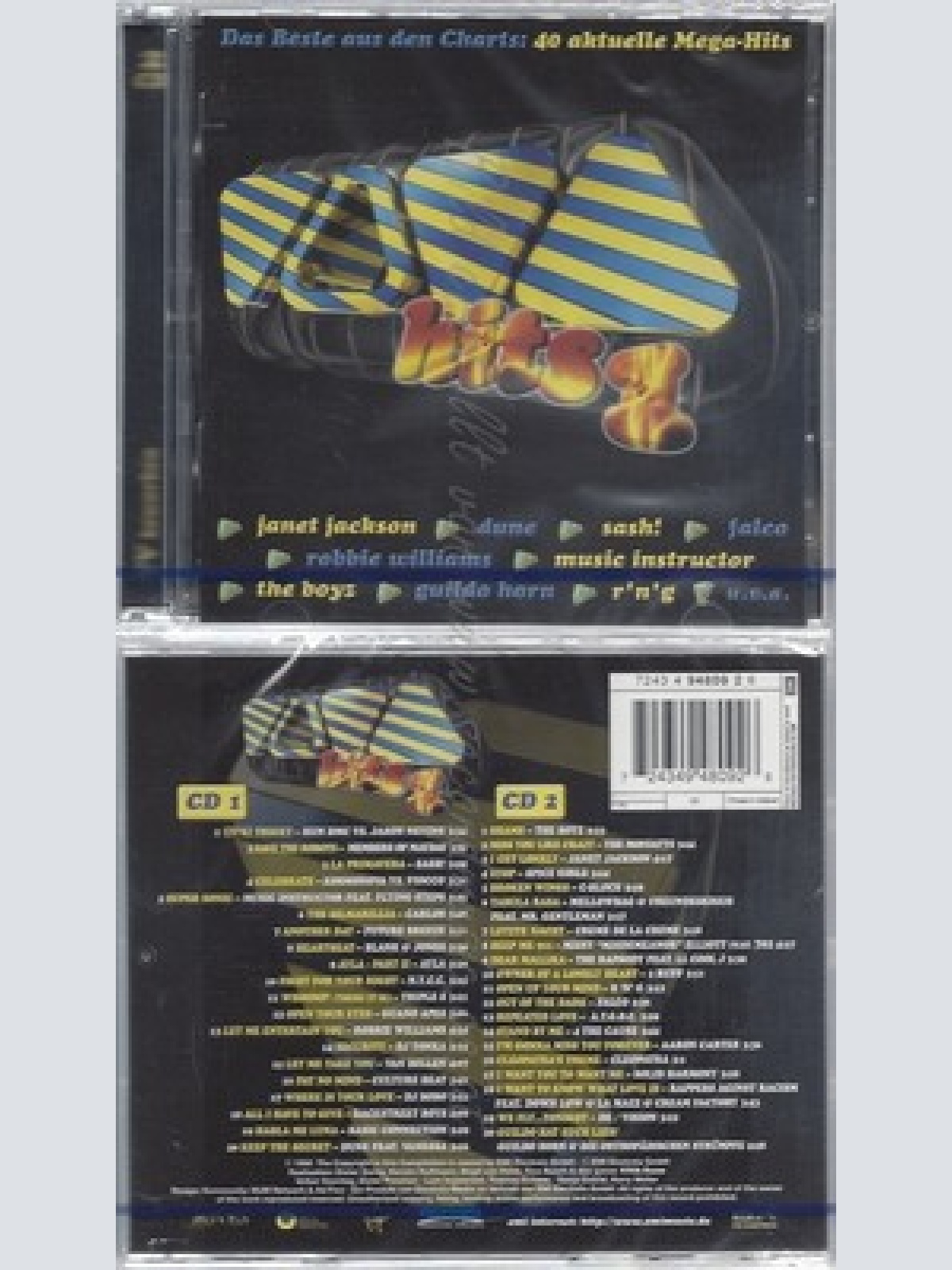 CD-NM-SEALED-FALCO, RUN DMC, GUANO APES UND ROBBIE WILLIAMS -1998- - DOPPEL-CD -