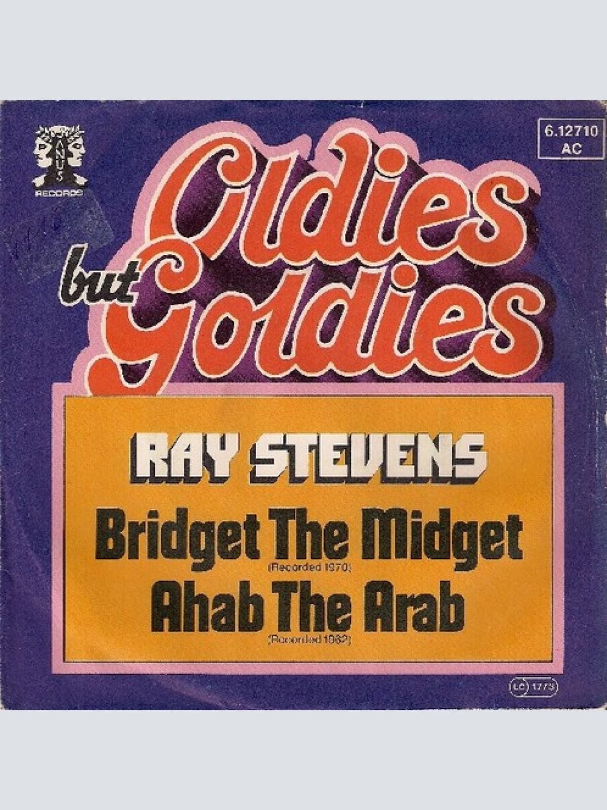 7", Single Ray Stevens - Bridget The Midget / Ahab The Arab