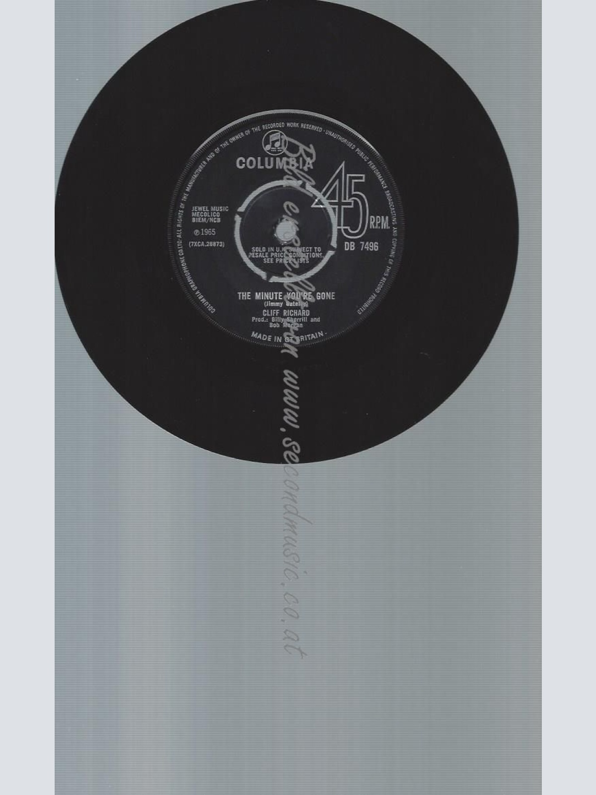 7"   Cliff Richard – The Minute You're Gone