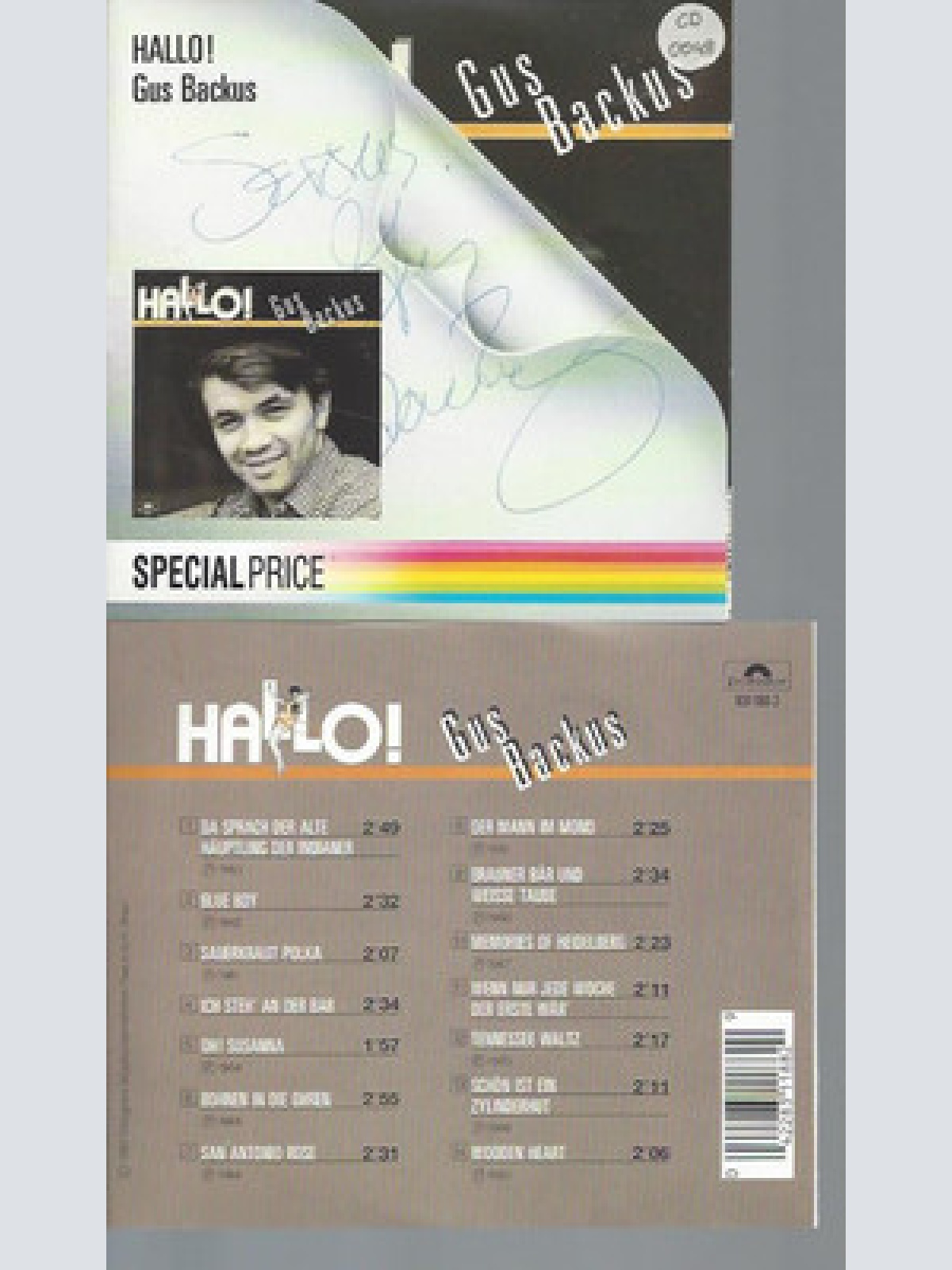 CD-GUS BACKUS --HALLO !! MIT AUTOGRAMM