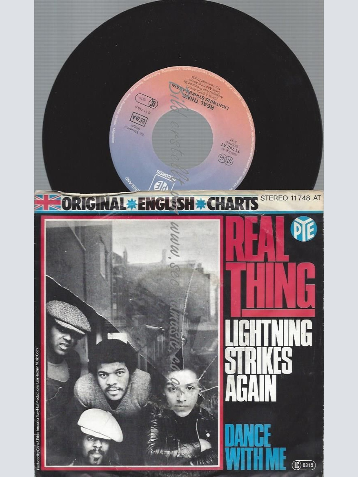 7"  Real Thing– Lightning Strikes Again