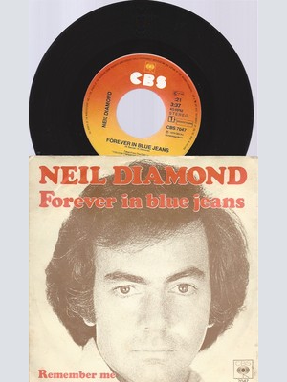 7" NEIL DIAMOND-- FOREVER IN BLUE JEANS