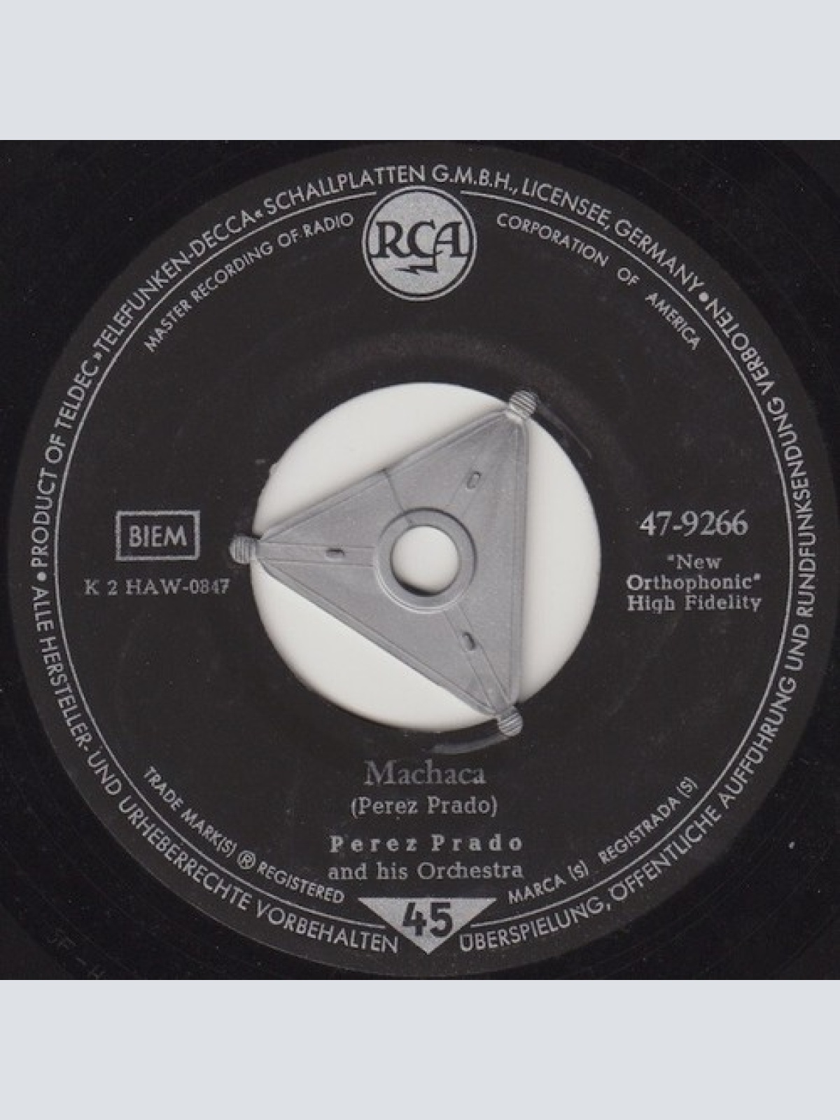 7" Perez Prado And His Orchestra - Machaca / La Borrachita