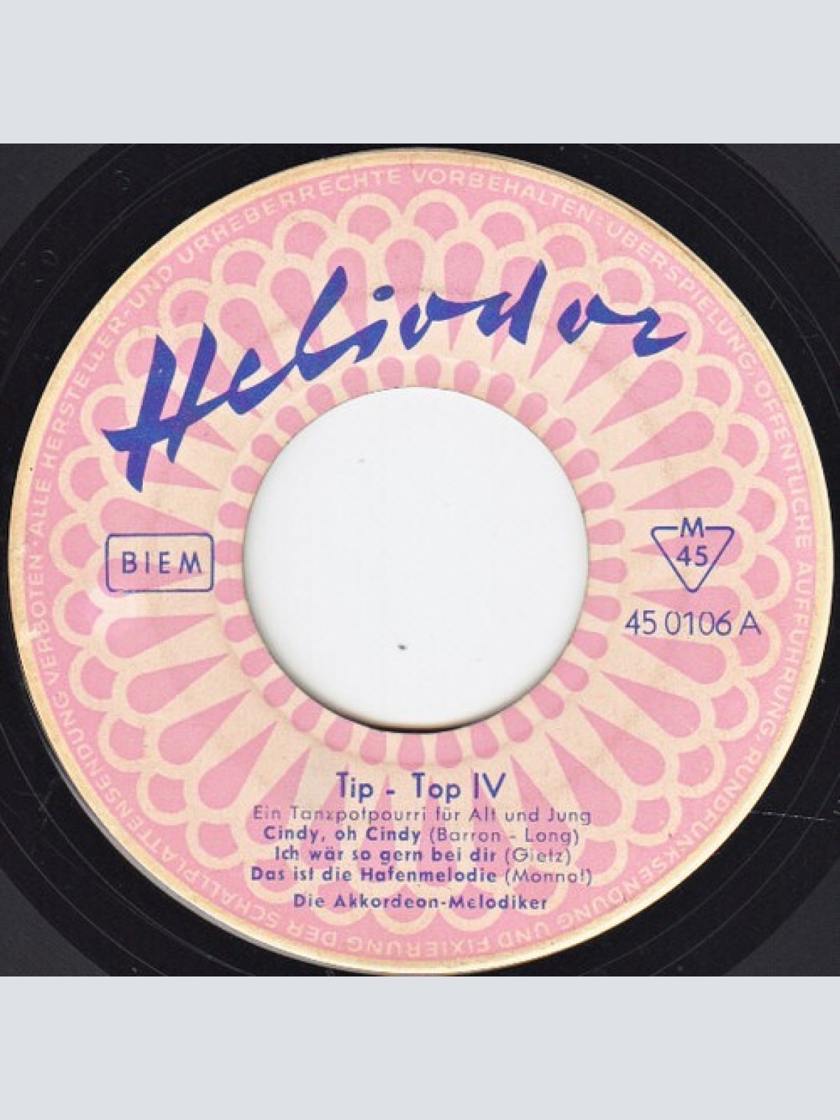 7" Die Akkordeon-Melodiker - Tip-Top IV