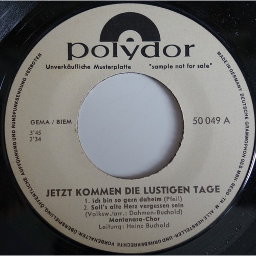 7", EP, Promo Montanara Chor - Jetzt Kommen Die Lustigen Tage