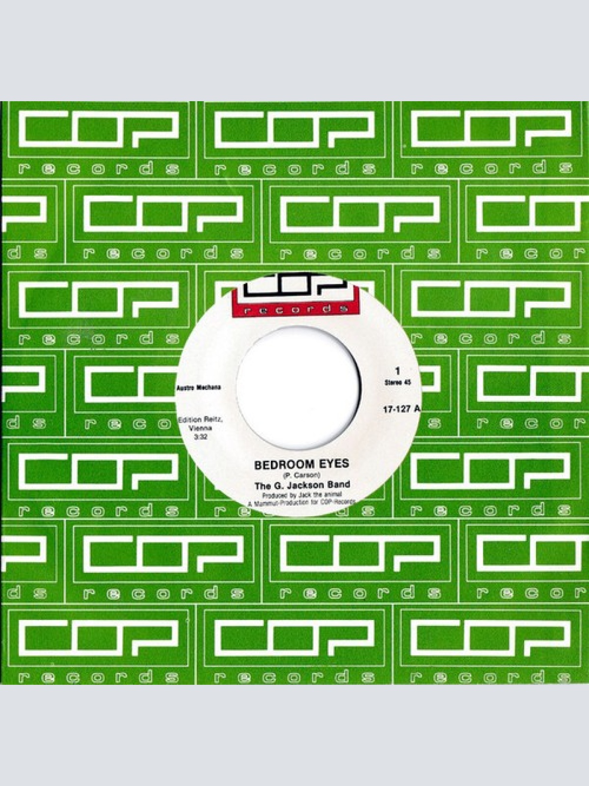 7", Single The G. Jackson Band - Bedroom Eyes