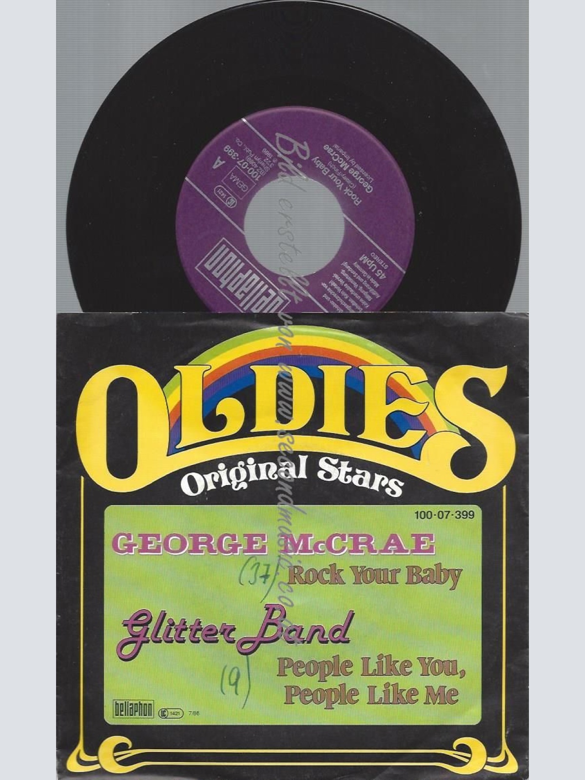 7" George McCrae / Glitter Band  Rock Your Baby / People Like You, People Like