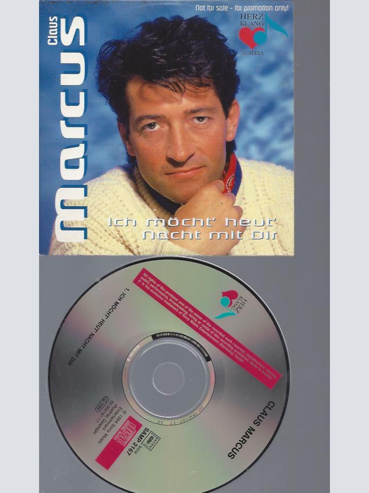 CD -Claus Marcus  Ich möcht heut Nacht mit Dir  // Promo