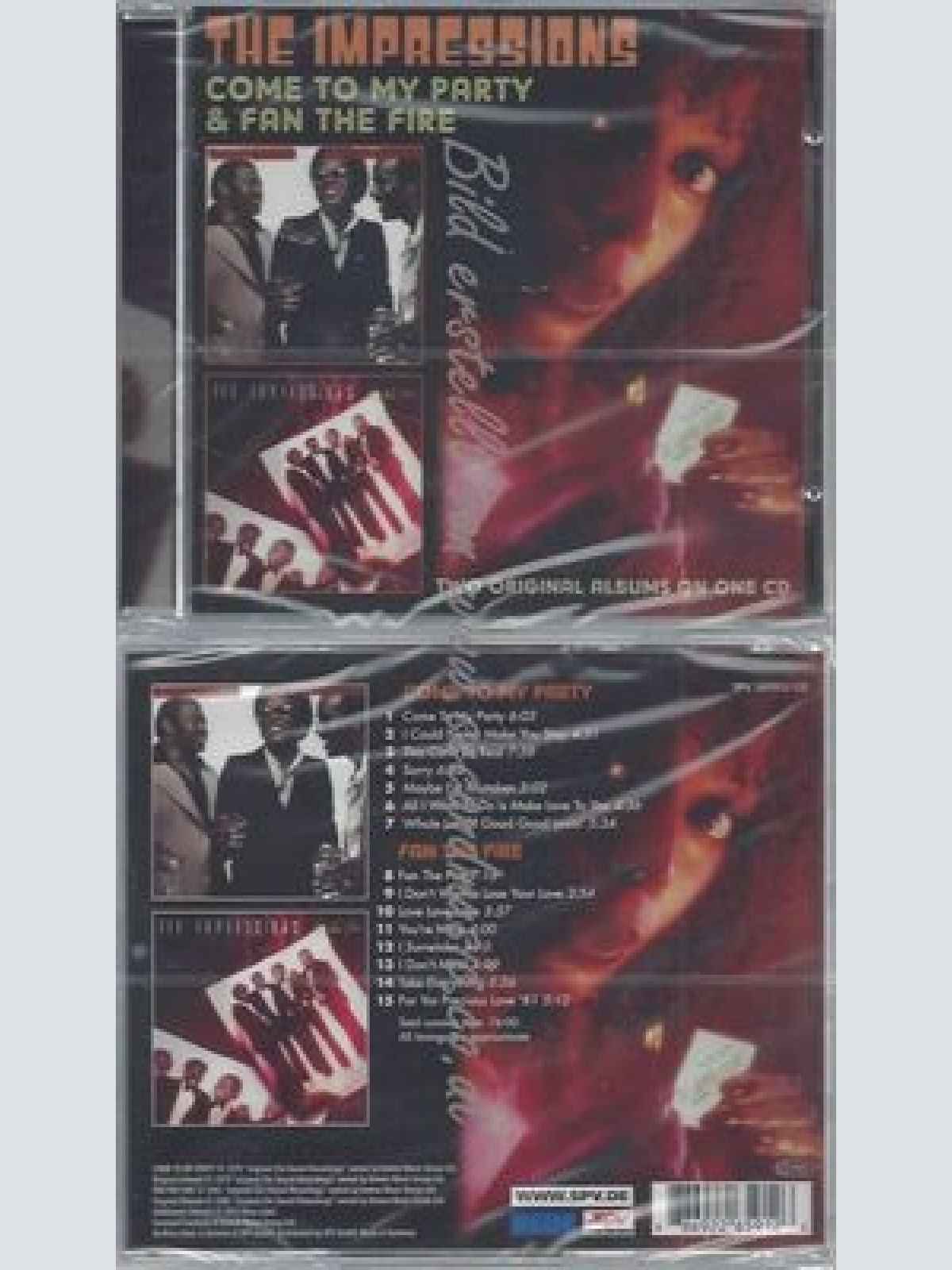 CD--THE IMPRESSIONS--COME TO MY PARTY + FAN THE FIRE