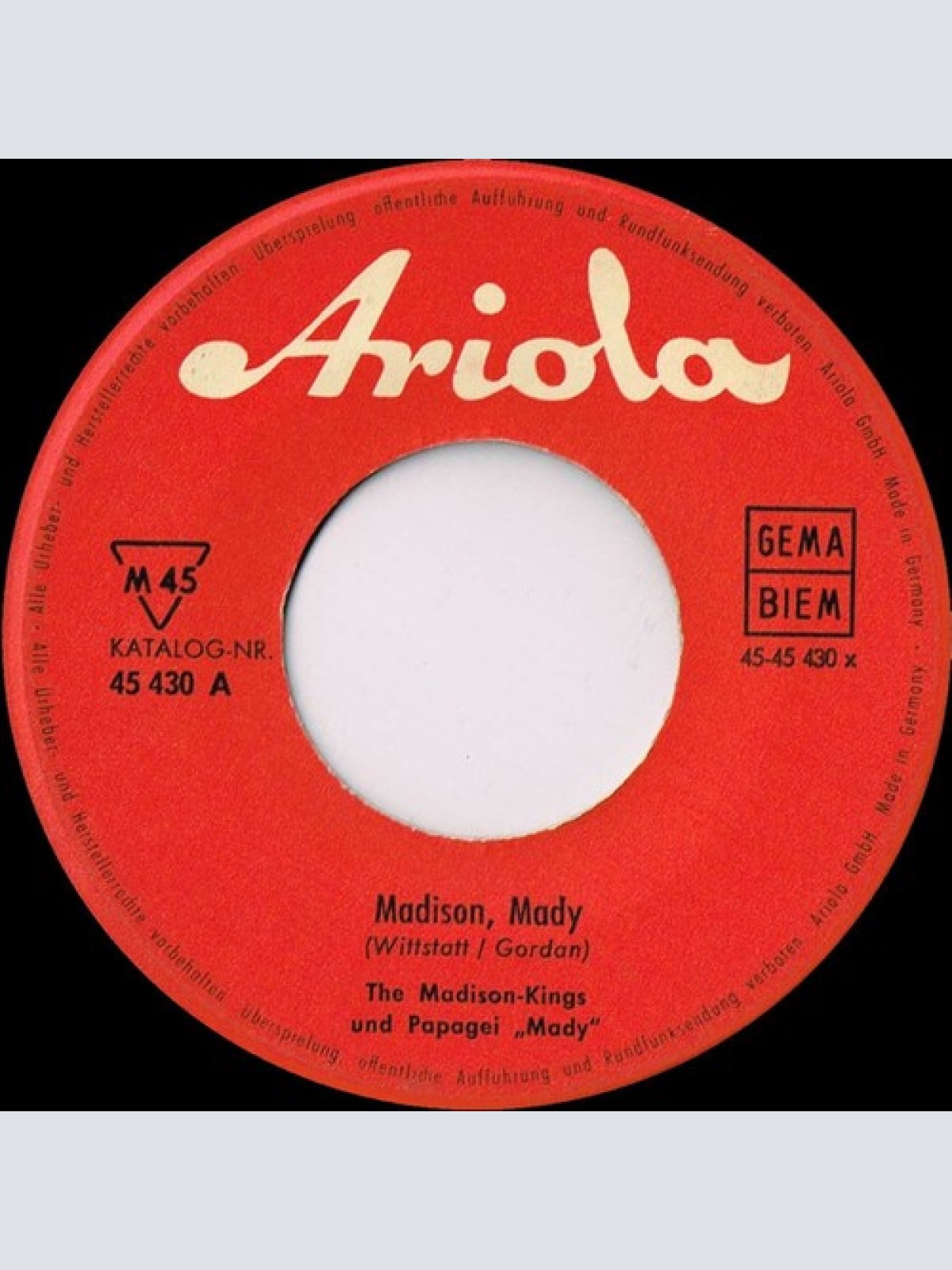 7", Single The Madison-Kings - Mister Madison's Saloon / Madison, Mady